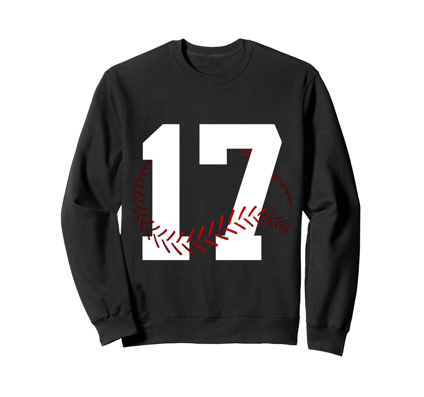 Number 17 Years Baseball 17Th Sweatshirt - Custom Art Print Men Women - T-Shirt, Sweatshirt, Hoodie