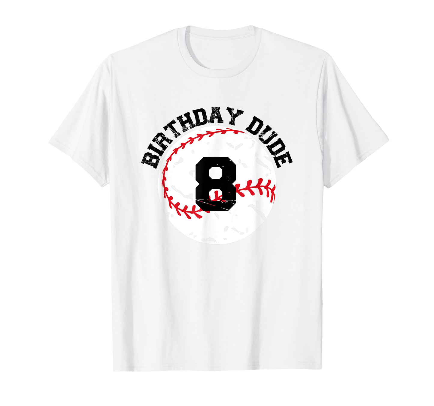 8 Year Old 8Th Birthday Dude Baseball T-Shirt - Trendy Graphic Men Women - T-Shirt, Sweatshirt, Hoodie