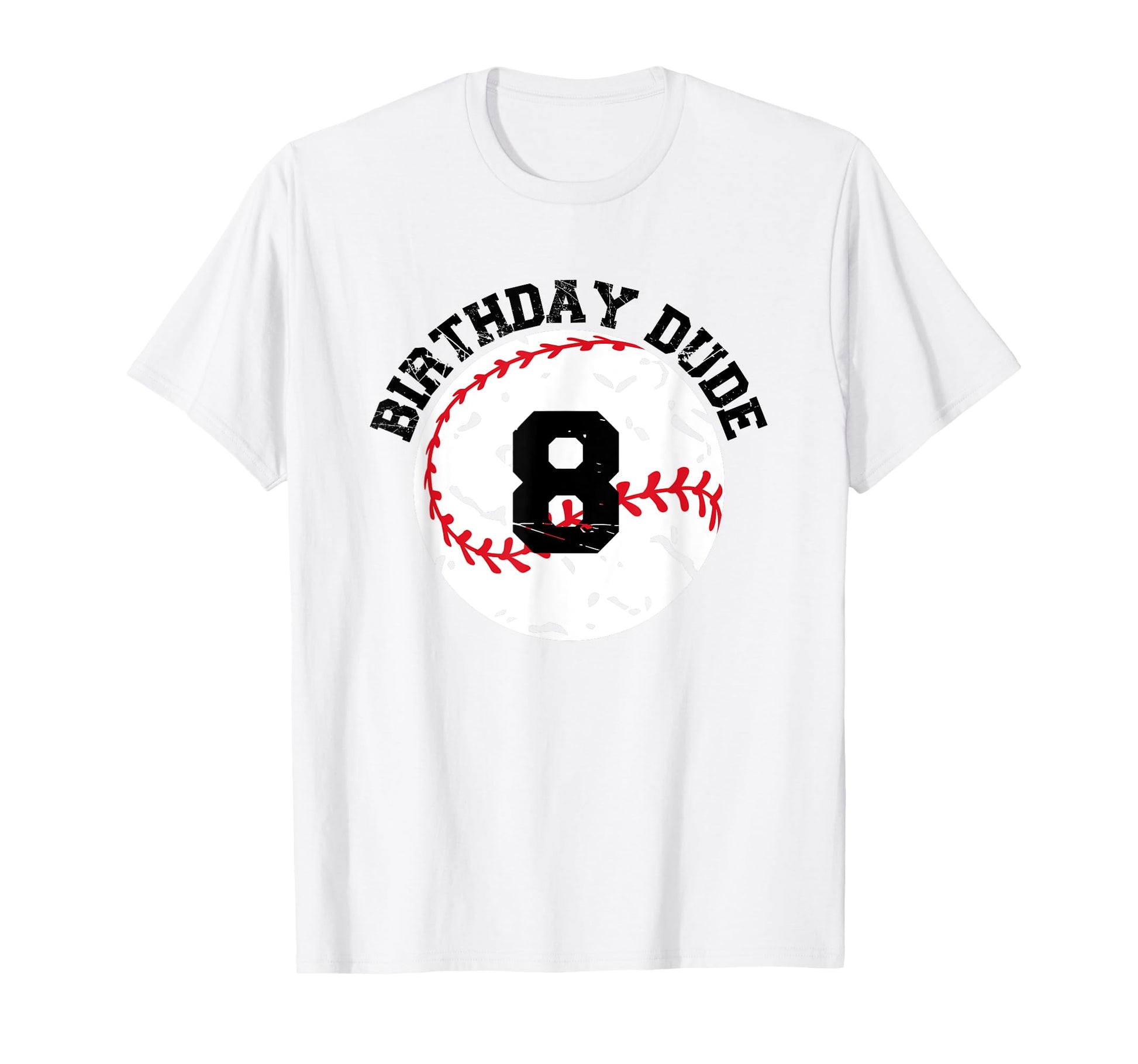 8 Year Old 8Th Birthday Dude Baseball T-Shirt - Trendy Graphic Men Women - T-Shirt, Sweatshirt, Hoodie
