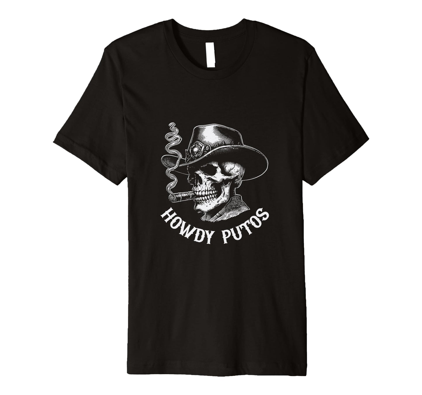 Howdy Putos Skull Cowboy Western T-Shirt - Aesthetic Graphic for Adults - T-Shirt, Sweatshirt, Hoodie