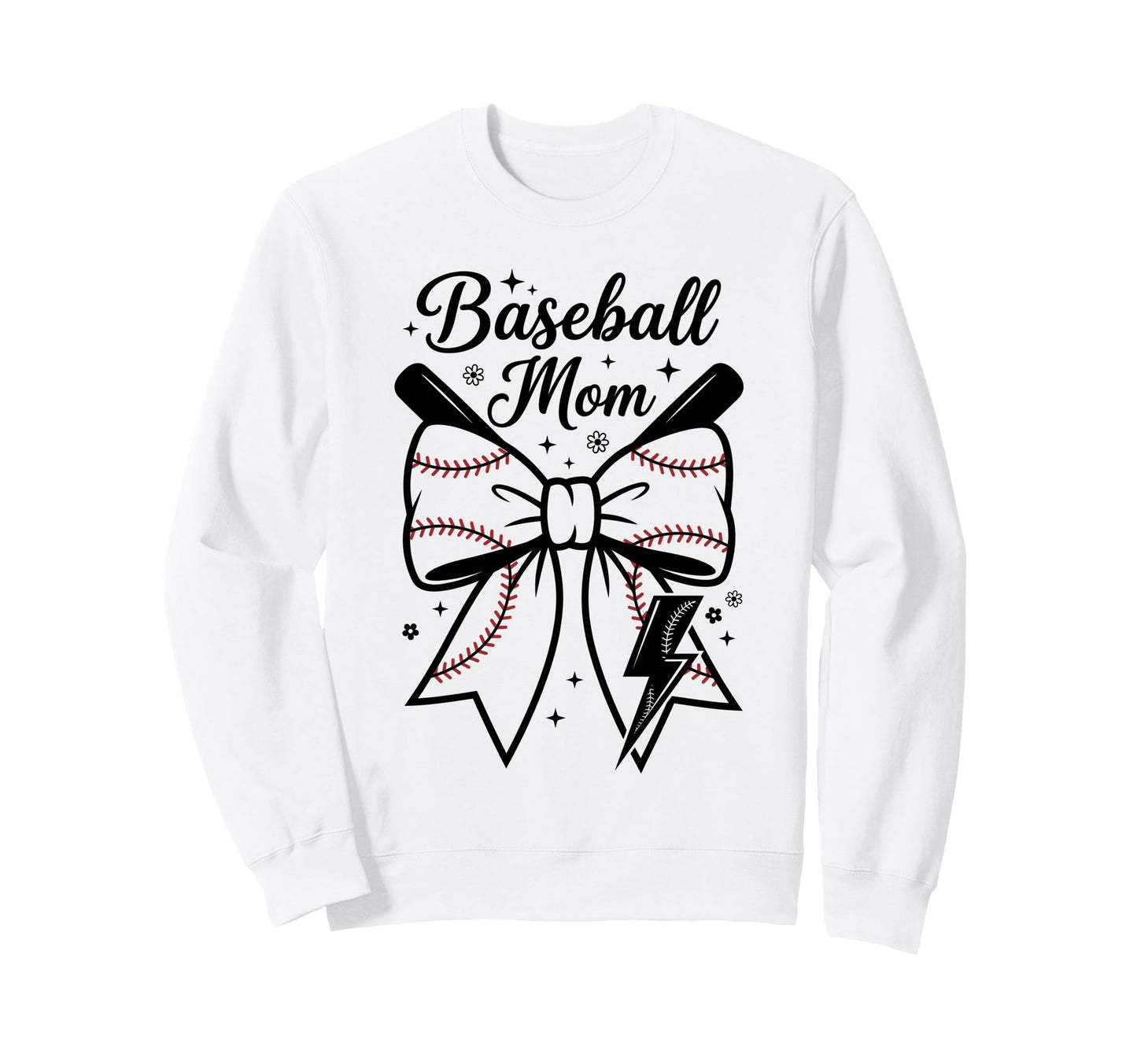 Proud Baseball Mother Bow Bats Sweatshirt - Aesthetic Graphic Men Women - T-Shirt, Sweatshirt, Hoodie