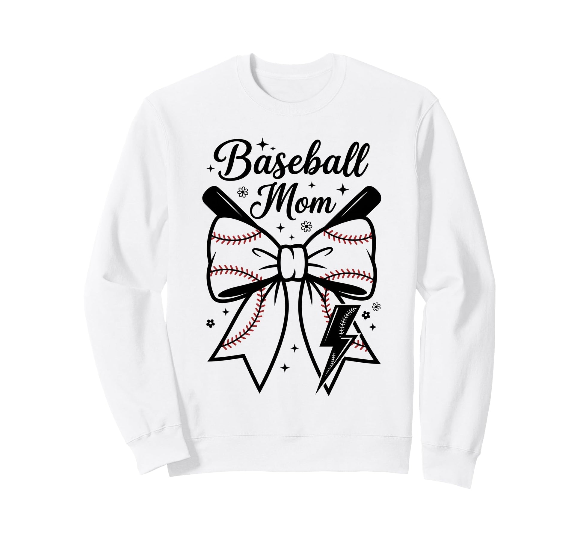 Proud Baseball Mother Bow Bats Sweatshirt - Aesthetic Graphic Men Women - T-Shirt, Sweatshirt, Hoodie