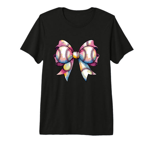 Baseball Bow Tie Coquette Baseball Game T-Shirt - Aesthetic Graphic Unisex - T-Shirt, Sweatshirt, Hoodie