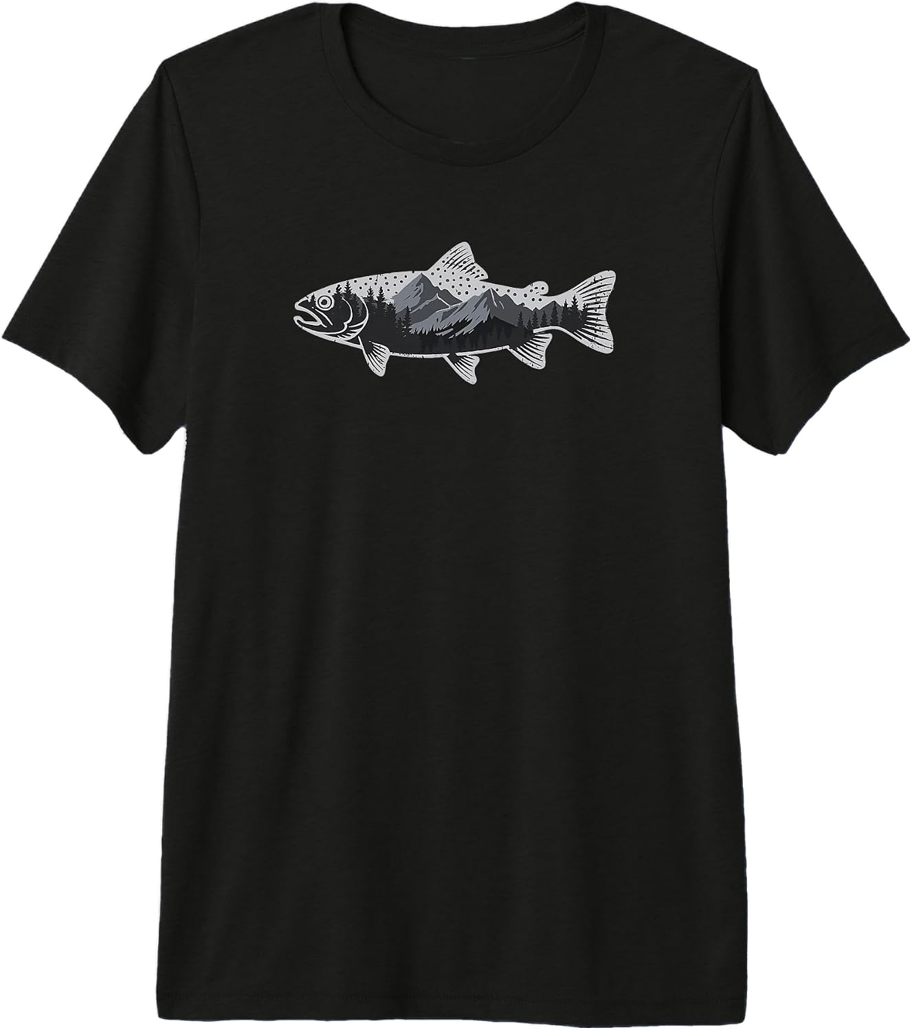 Vintage Fish Mountain Nature Studio - Adult & Kids T-Shirts, Sweatshirts & Hoodies apparel design preview 1