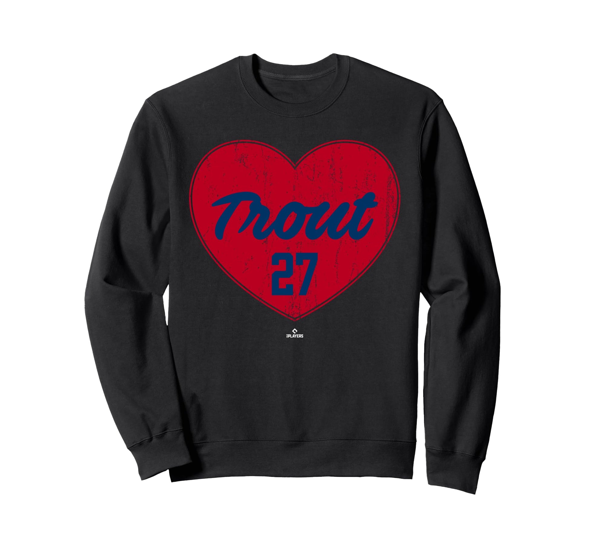 Distressed Heart Mike Trout Los Sweatshirt - Minimalist Print Men Women - T-Shirt, Sweatshirt, Hoodie