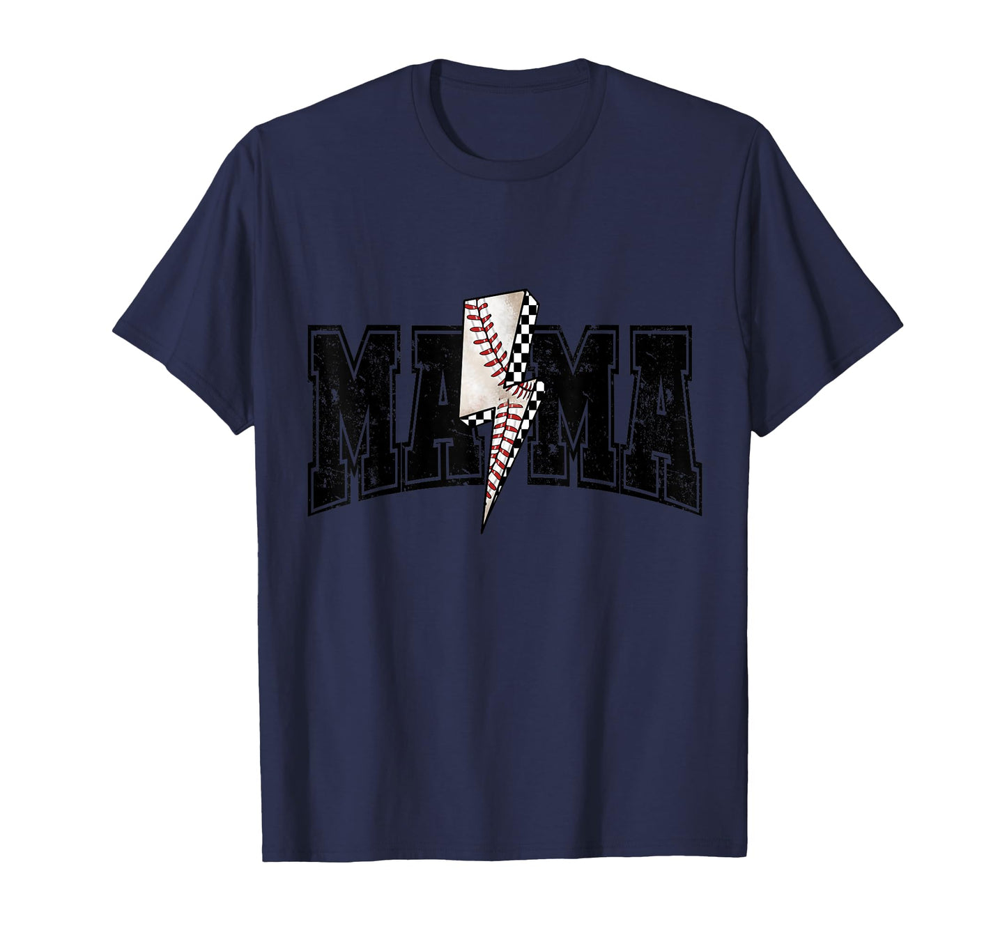 Baseball Mama Varsity Lightning T-Shirt - Casual Everyday Wear for Adults - T-Shirt, Sweatshirt, Hoodie