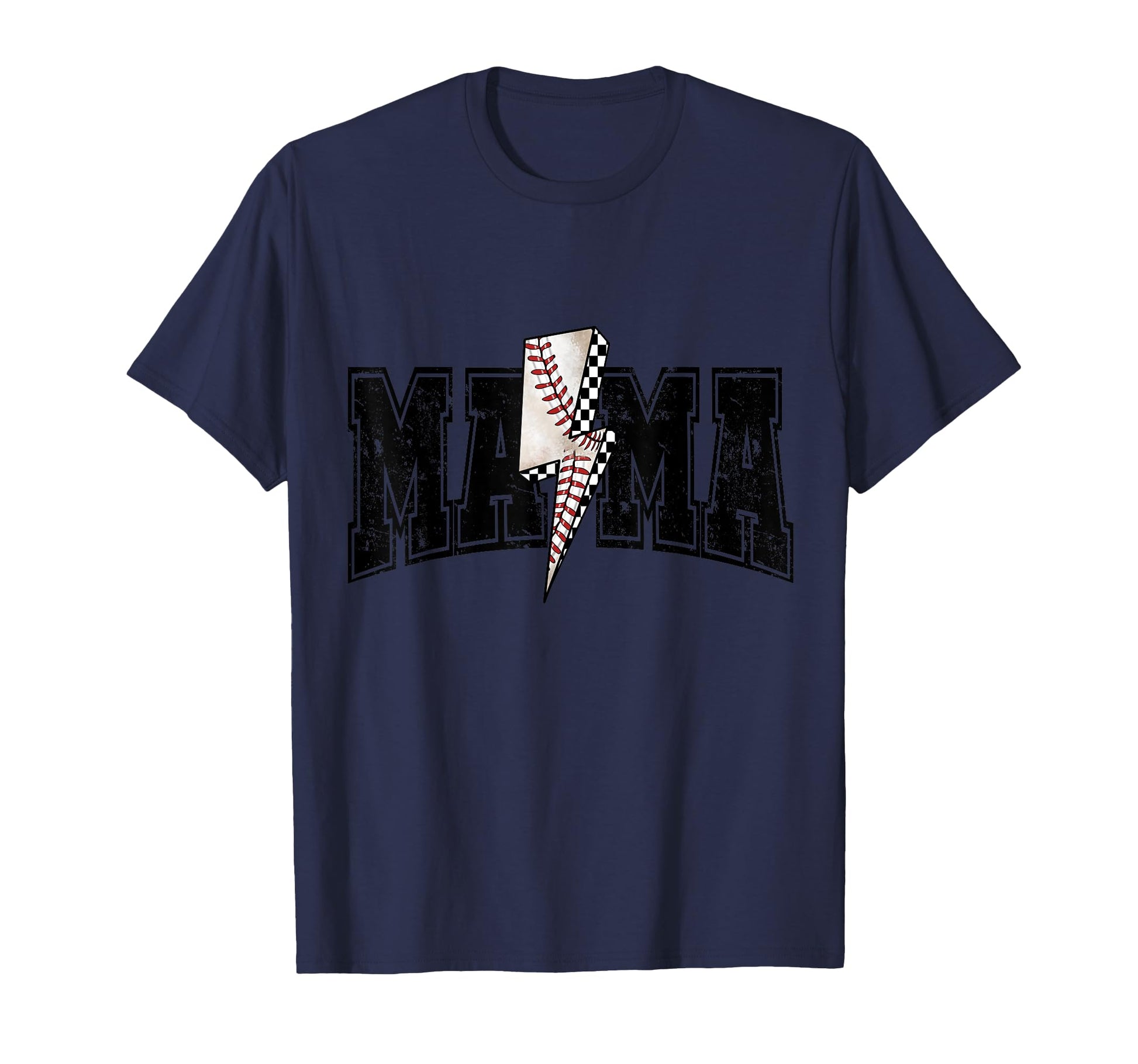 Baseball Mama Varsity Lightning T-Shirt - Casual Everyday Wear for Adults - T-Shirt, Sweatshirt, Hoodie