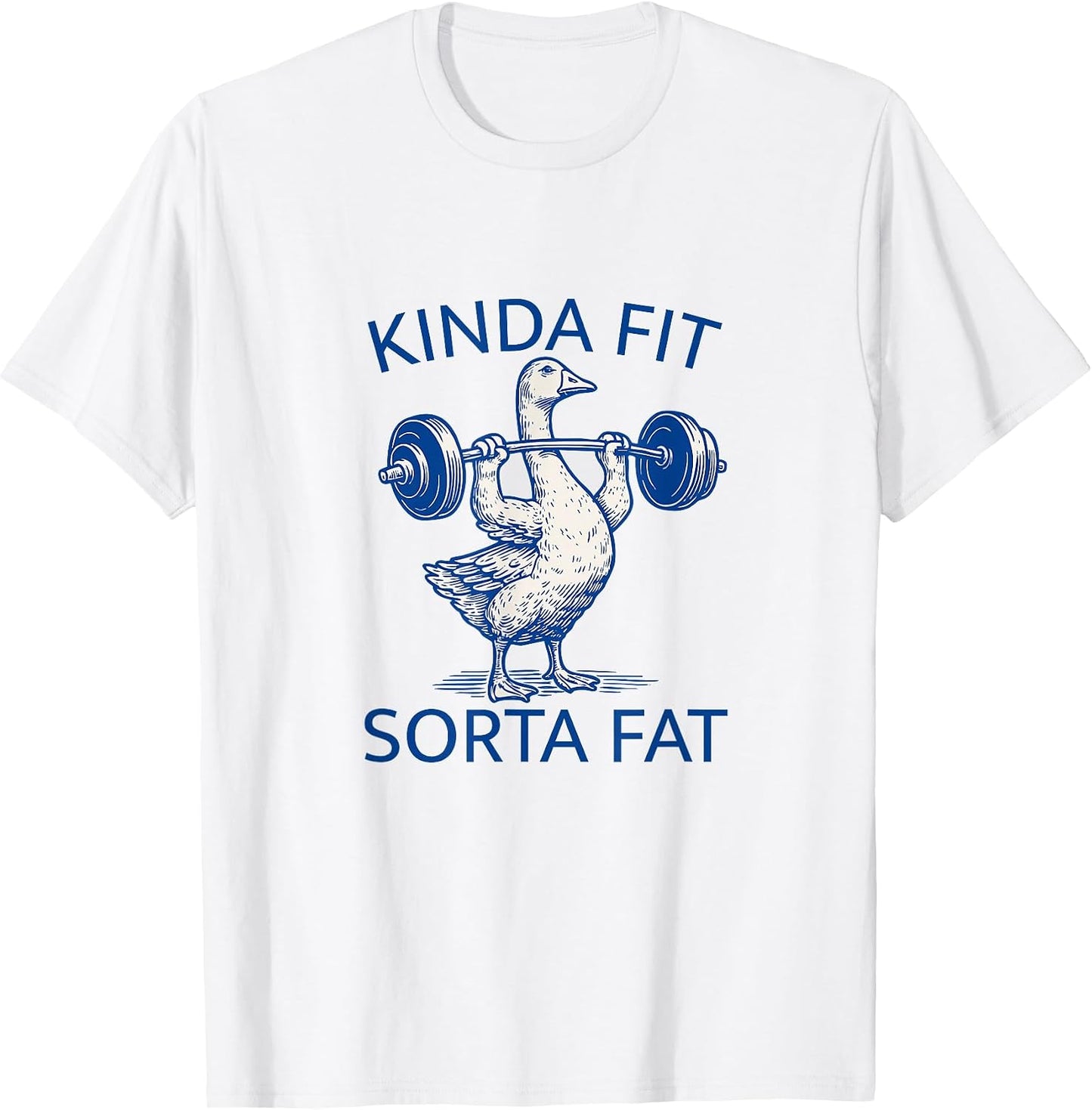 Kinda Fit Sorta Fat Weightlifting Merch - Adult & Kids T-Shirts, Sweatshirts & Hoodies apparel design preview 1