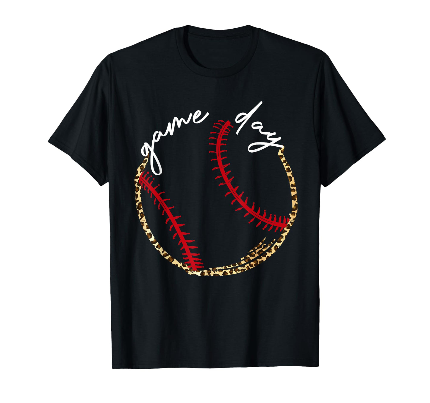 Game Day Baseball Leopard T-Shirt - Casual Everyday Wear for Adults - T-Shirt, Sweatshirt, Hoodie