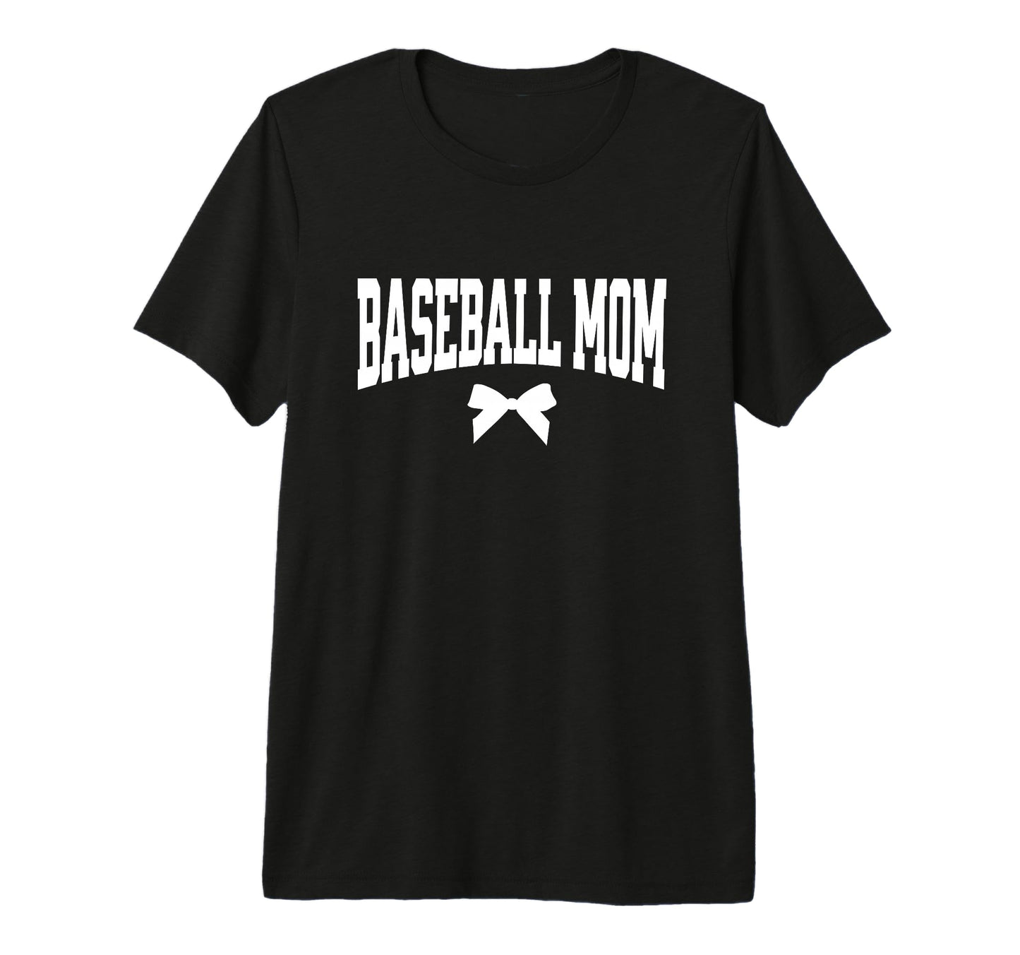 Baseball Mom Bow Baseball Coach Gift T-Shirt - Graphic Print for Adults - T-Shirt, Sweatshirt, Hoodie
