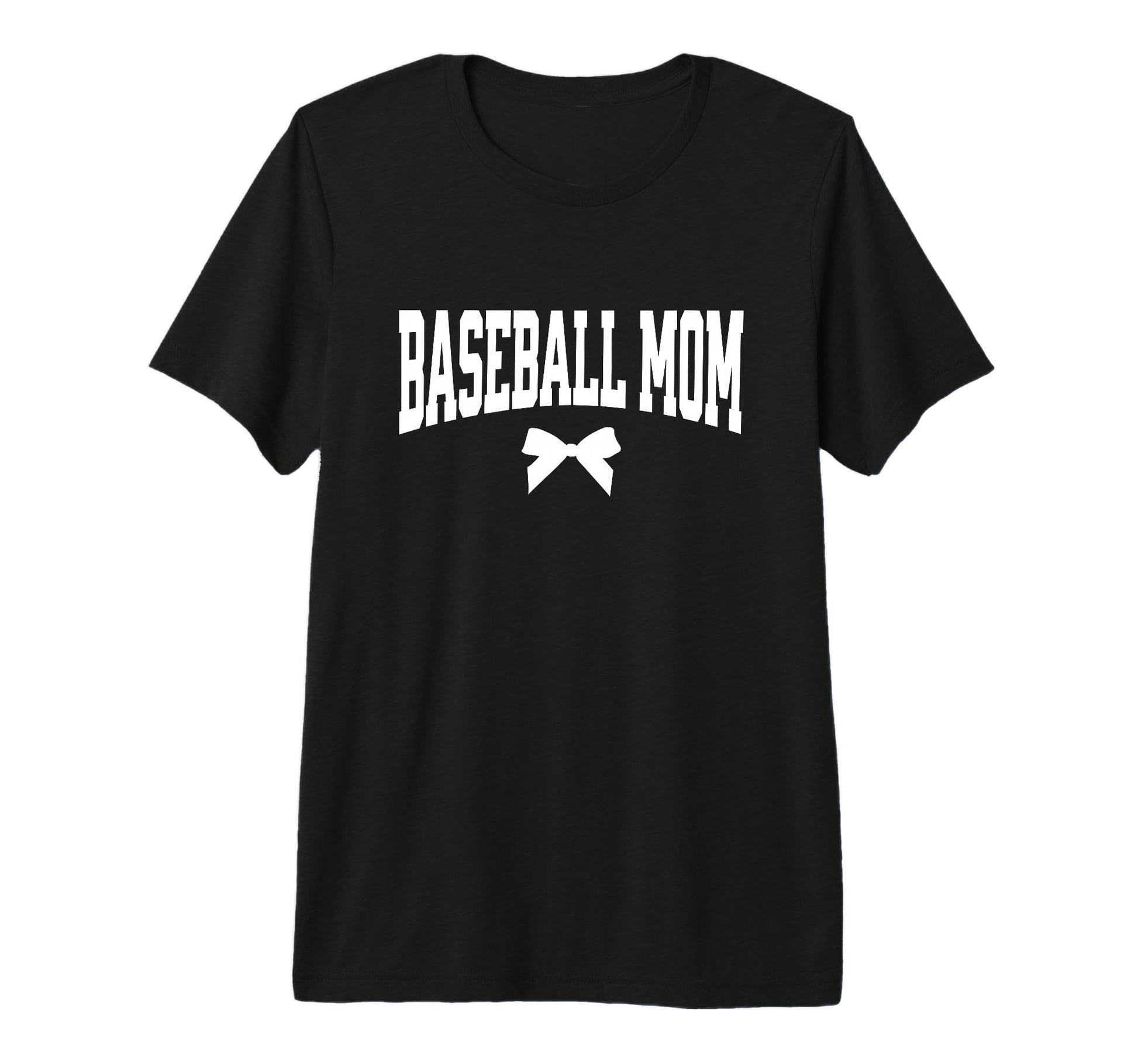 Baseball Mom Bow Baseball Coach Gift T-Shirt - Graphic Print for Adults - T-Shirt, Sweatshirt, Hoodie