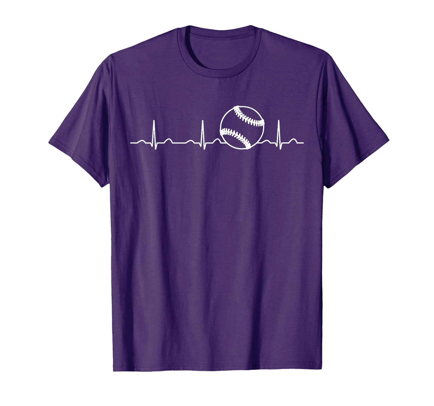 Funny Baseball Ball Heartbeat Fan T-Shirt - Minimalist Print for Adults - T-Shirt, Sweatshirt, Hoodie