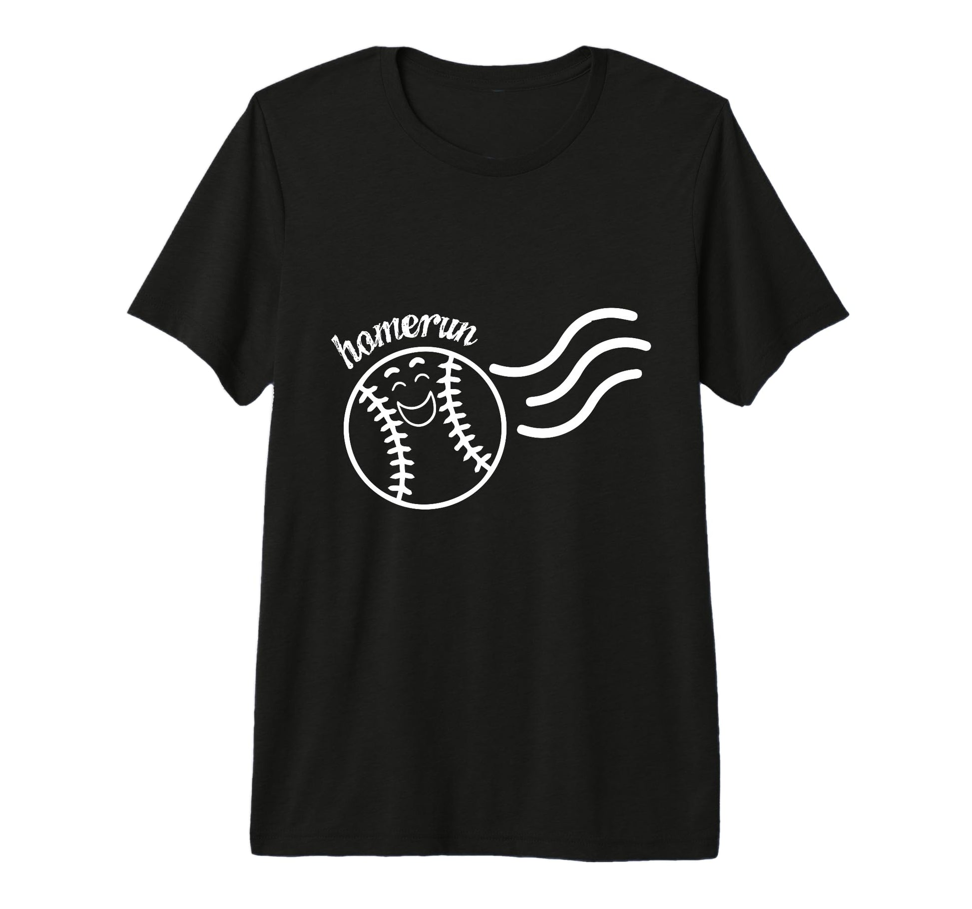 Smiling Baseball Ball Homerun Tri Blend T-Shirt - Trendy Graphic Unisex - T-Shirt, Sweatshirt, Hoodie