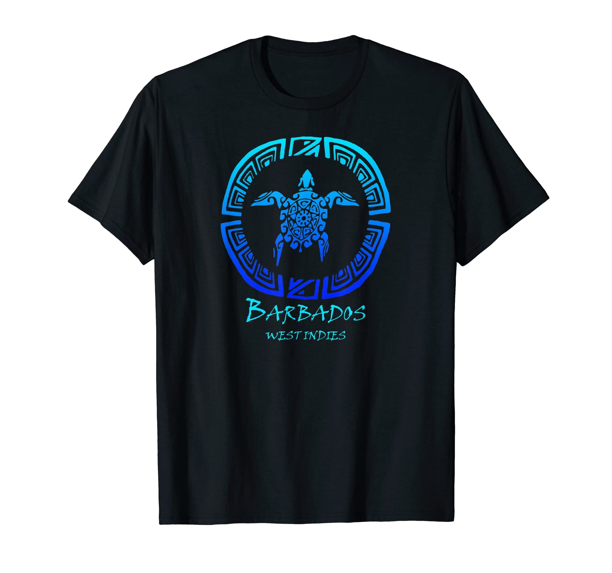 Barbados West Indies Tribal Turtle T-Shirt - Custom Art Print for Adults - T-Shirt, Sweatshirt, Hoodie