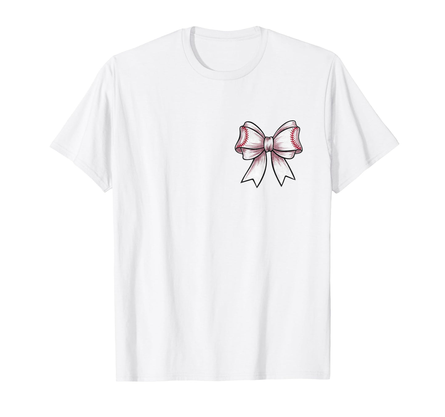 Baseball Bow Game Day Coquette Front And T-Shirt - Graphic Print Men Women - T-Shirt, Sweatshirt, Hoodie