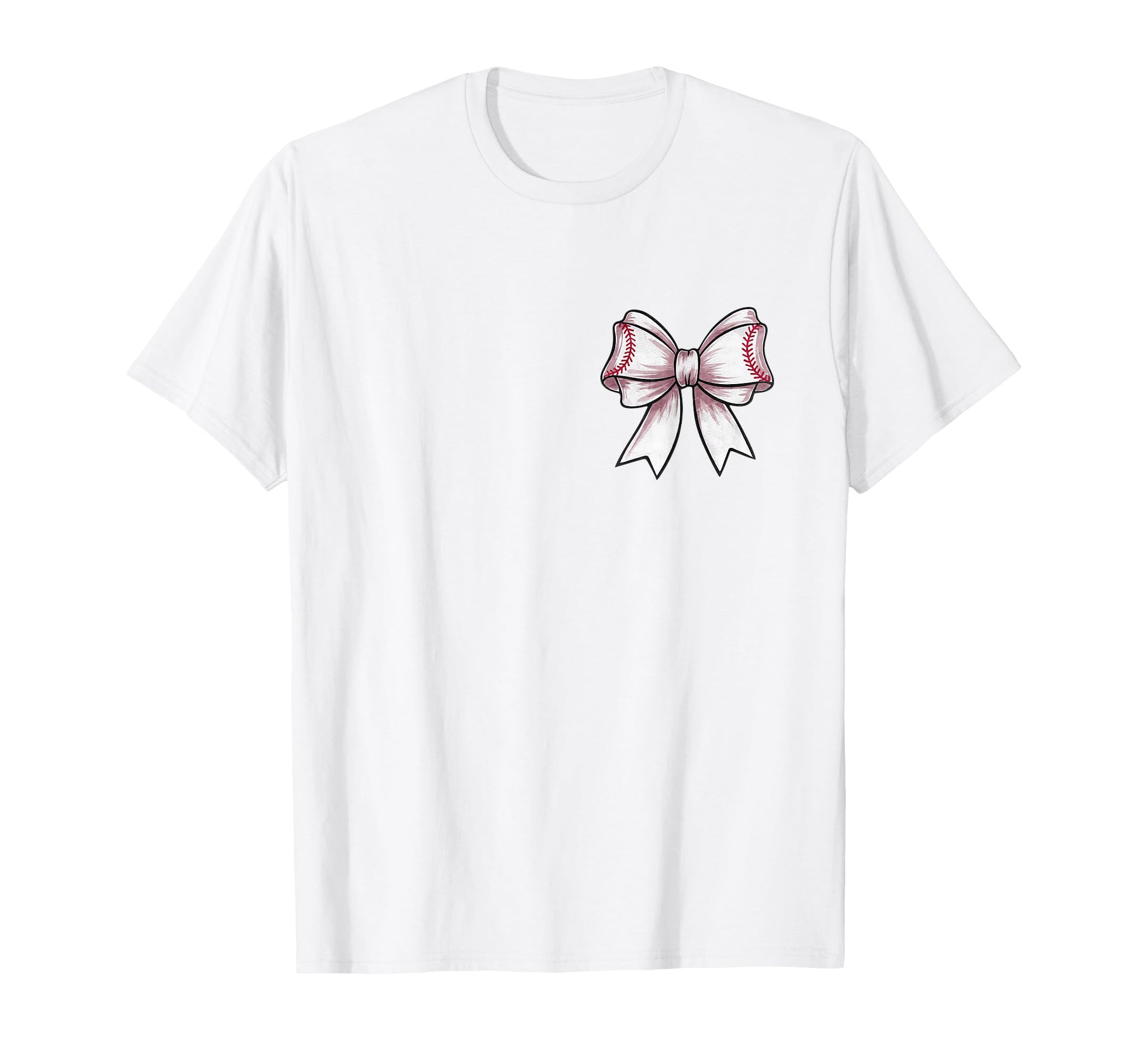 Baseball Bow Game Day Coquette Front And T-Shirt - Graphic Print Men Women - T-Shirt, Sweatshirt, Hoodie
