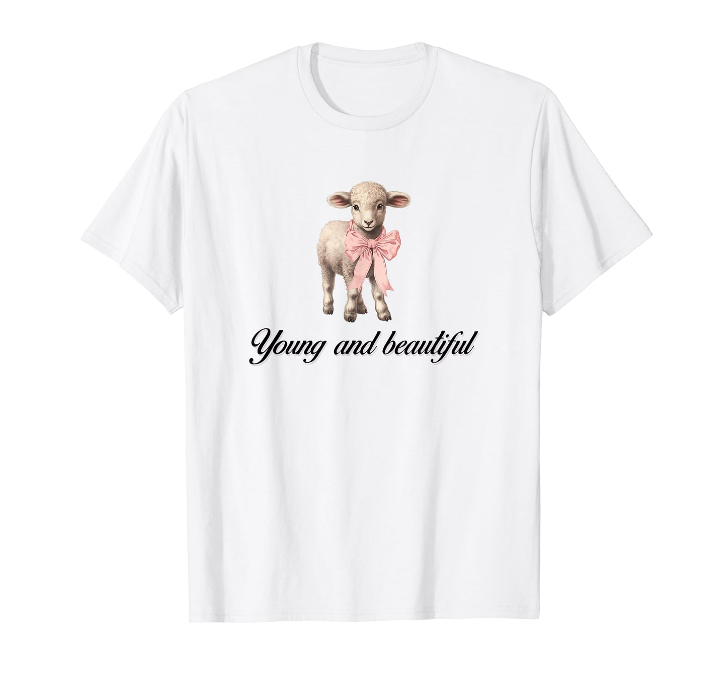 So Real Lamb Coquette Girlcore Y2K T-Shirt - Fun Novelty Design for Adults - T-Shirt, Sweatshirt, Hoodie
