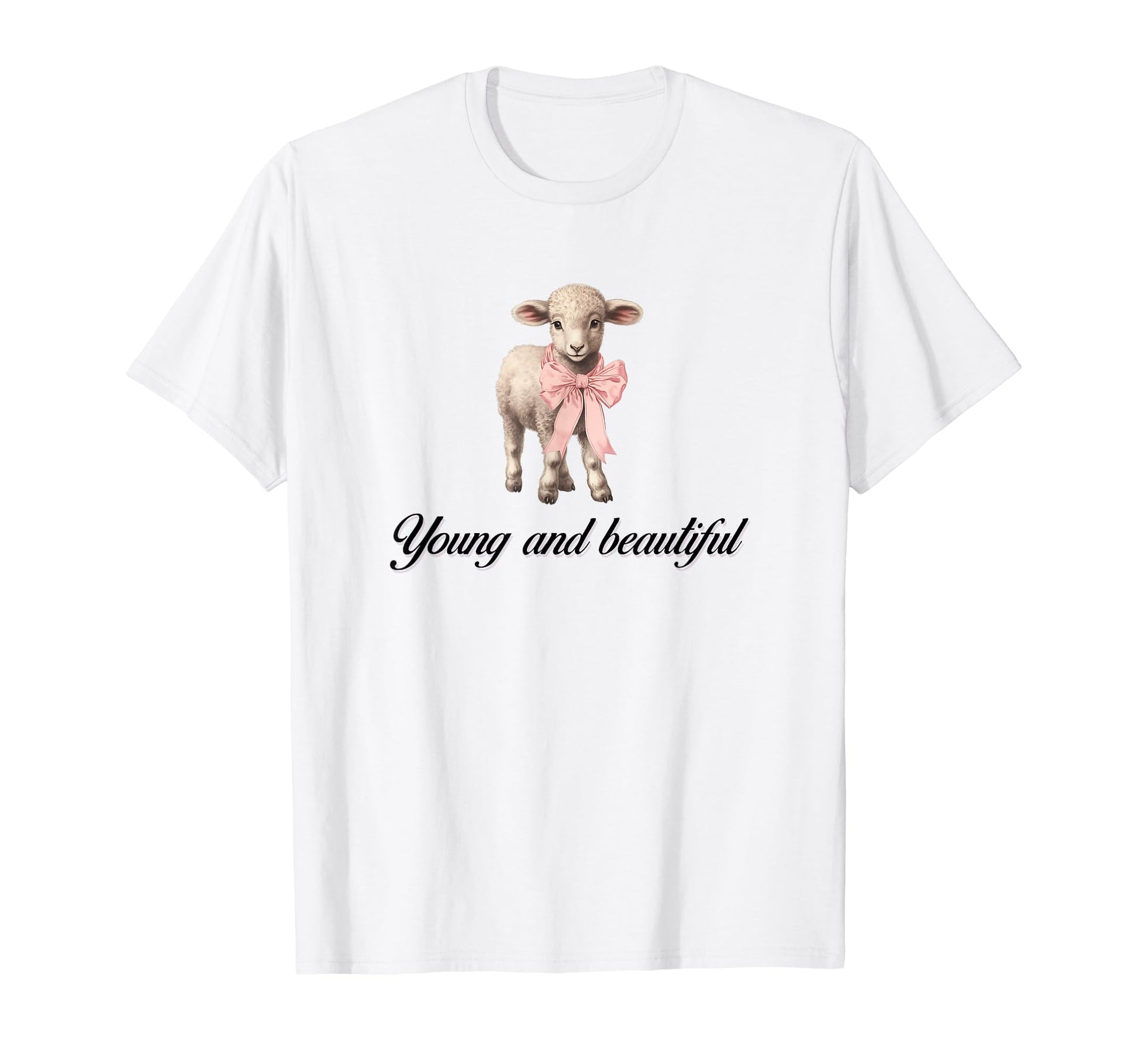 So Real Lamb Coquette Girlcore Y2K T-Shirt - Fun Novelty Design for Adults - T-Shirt, Sweatshirt, Hoodie