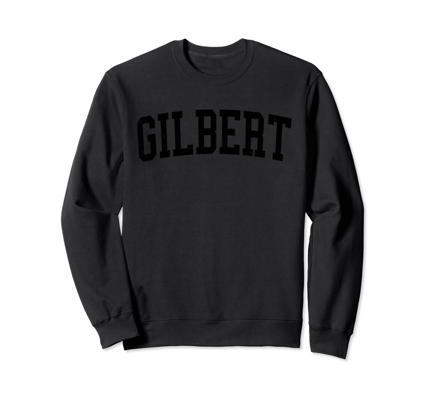 Gilbert Az Distressed Black Varsity Sweatshirt - Streetwear Style Unisex - T-Shirt, Sweatshirt, Hoodie