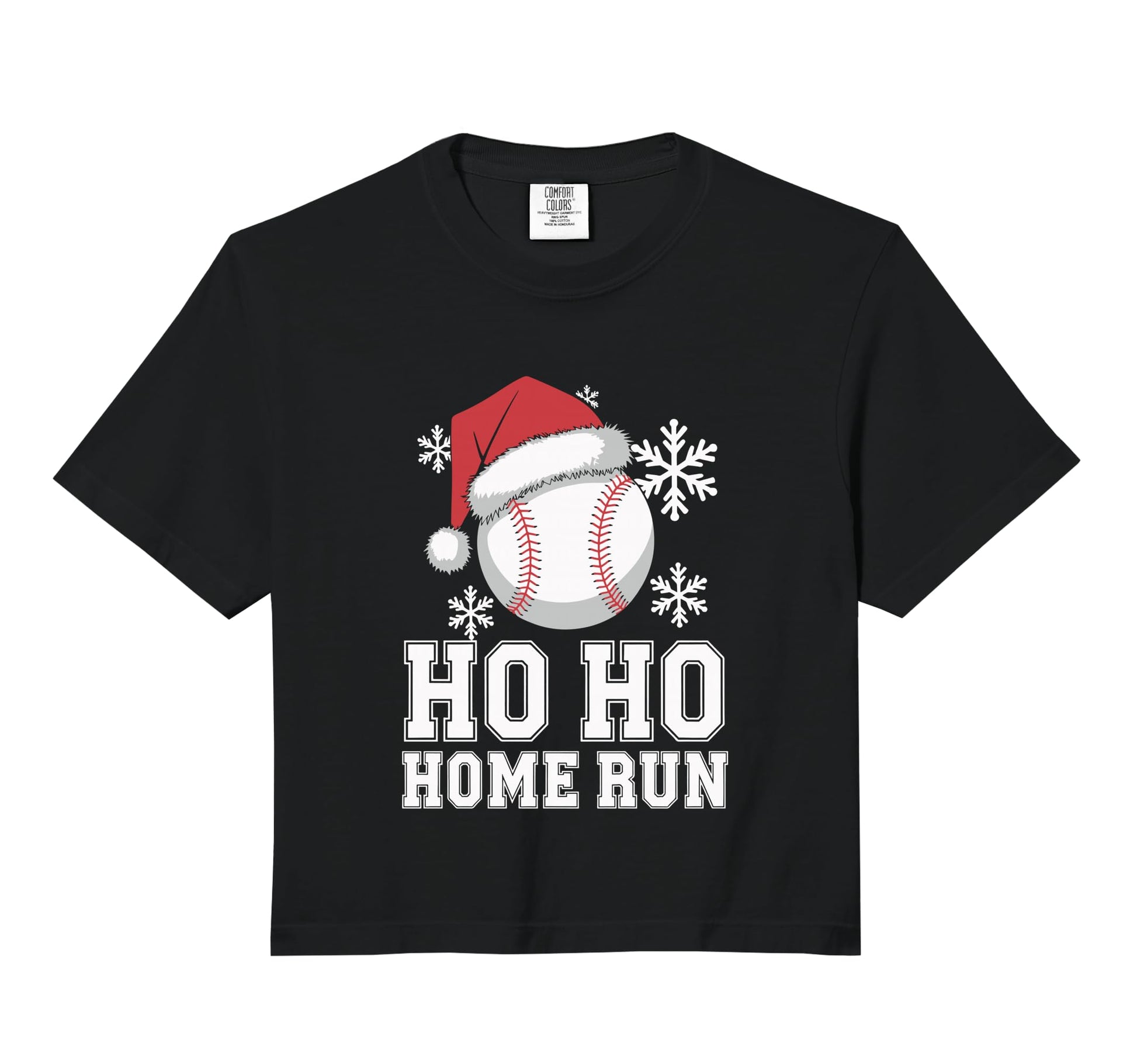 Ho Ho Home Run Comfort Colors Crop Sweatshirt - Custom Art Print Unisex - T-Shirt, Sweatshirt, Hoodie