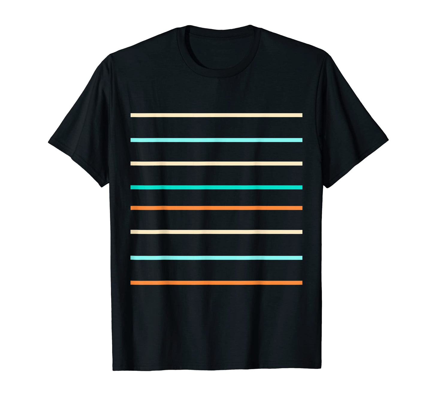 70S 80S Rainbow Pastel Striped Stripe T-Shirt - Minimalist Print Men Women - T-Shirt, Sweatshirt, Hoodie