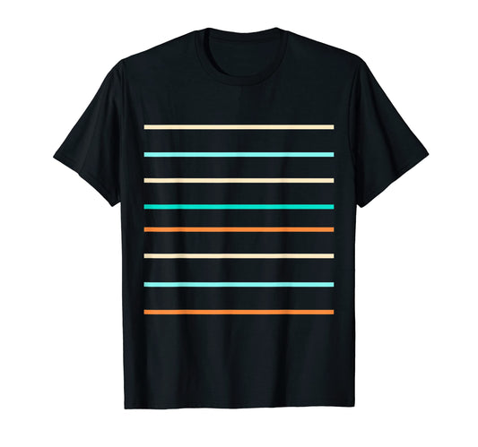 70S 80S Rainbow Pastel Striped Stripe T-Shirt - Minimalist Print Men Women - T-Shirt, Sweatshirt, Hoodie