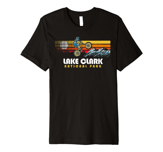 80S Lake Clark National Park T-Shirt - Minimalist Print for Adults - T-Shirt, Sweatshirt, Hoodie