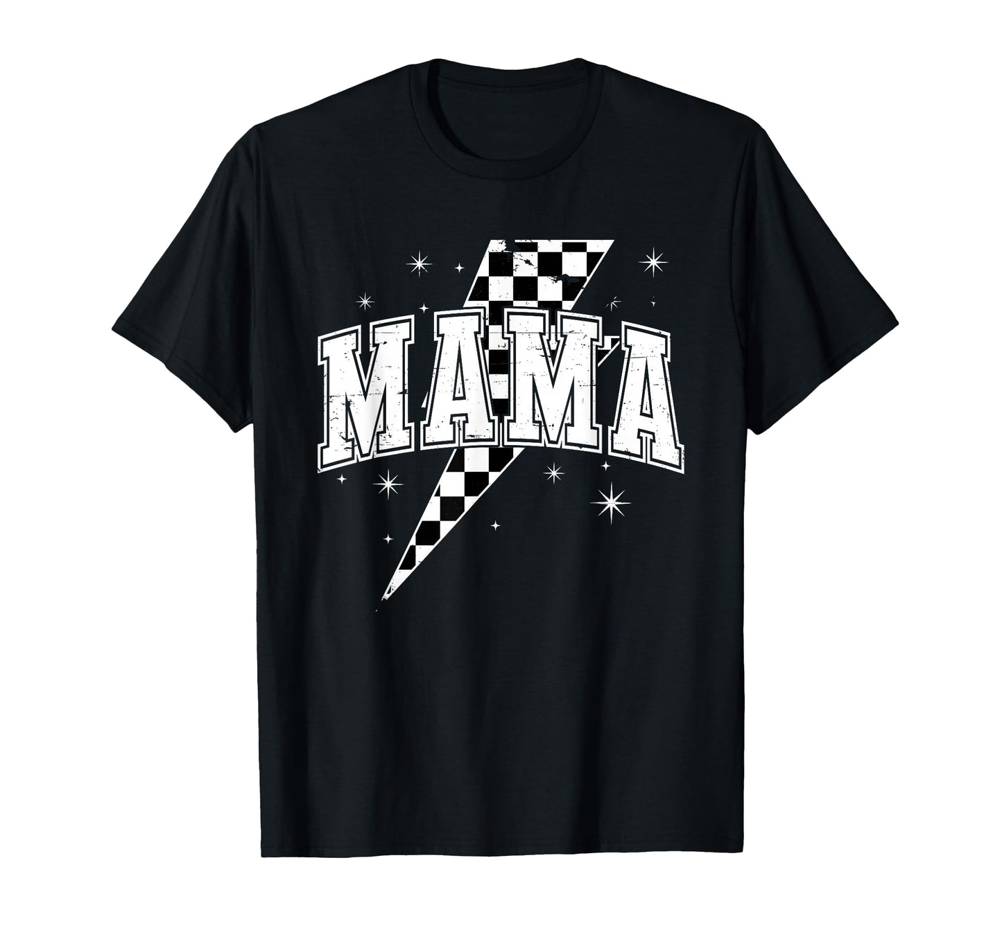 Mama Lightning Checkered Mom Mothers T-Shirt - Streetwear Style Men Women - T-Shirt, Sweatshirt, Hoodie