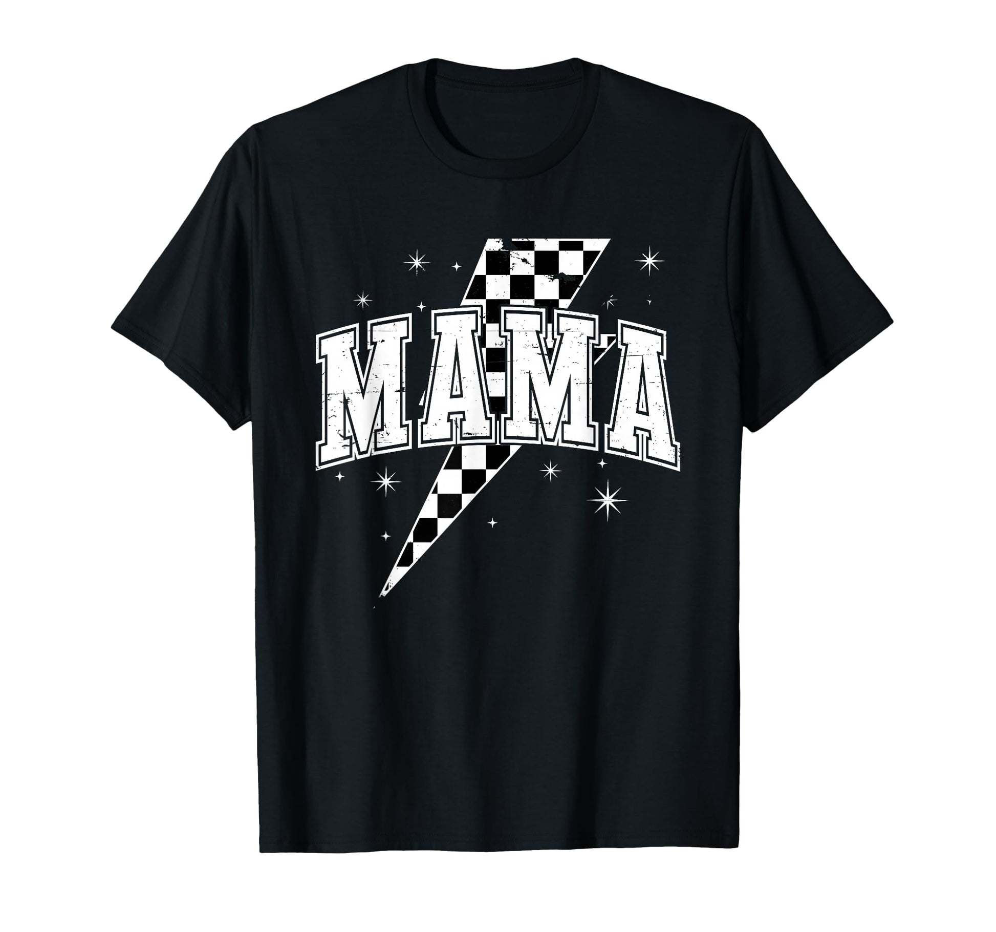 Mama Lightning Checkered Mom Mothers T-Shirt - Streetwear Style Men Women - T-Shirt, Sweatshirt, Hoodie