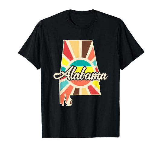 Alabama Pride State Outline Colorful T-Shirt - Unique Graphic Men Women - T-Shirt, Sweatshirt, Hoodie