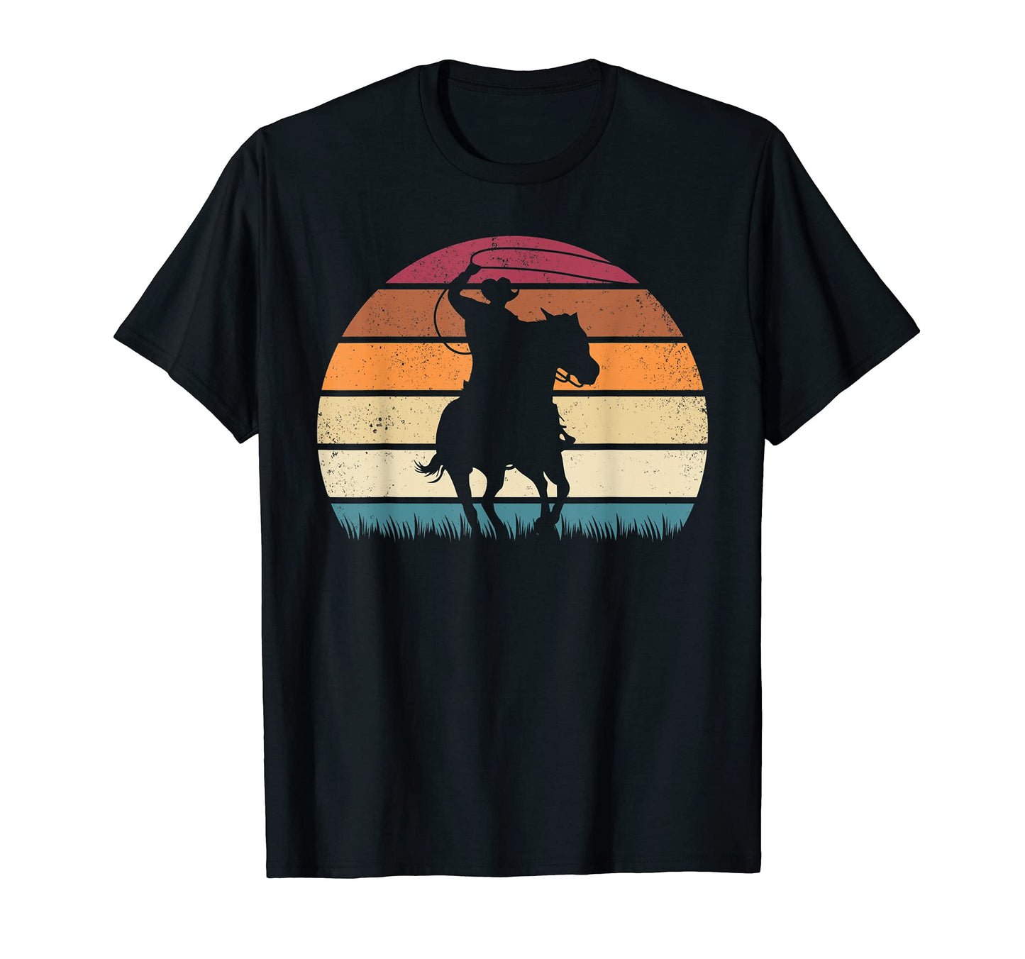 Western Texas Horse Riding Cowboy T-Shirt - Custom Art Print for Adults - T-Shirt, Sweatshirt, Hoodie