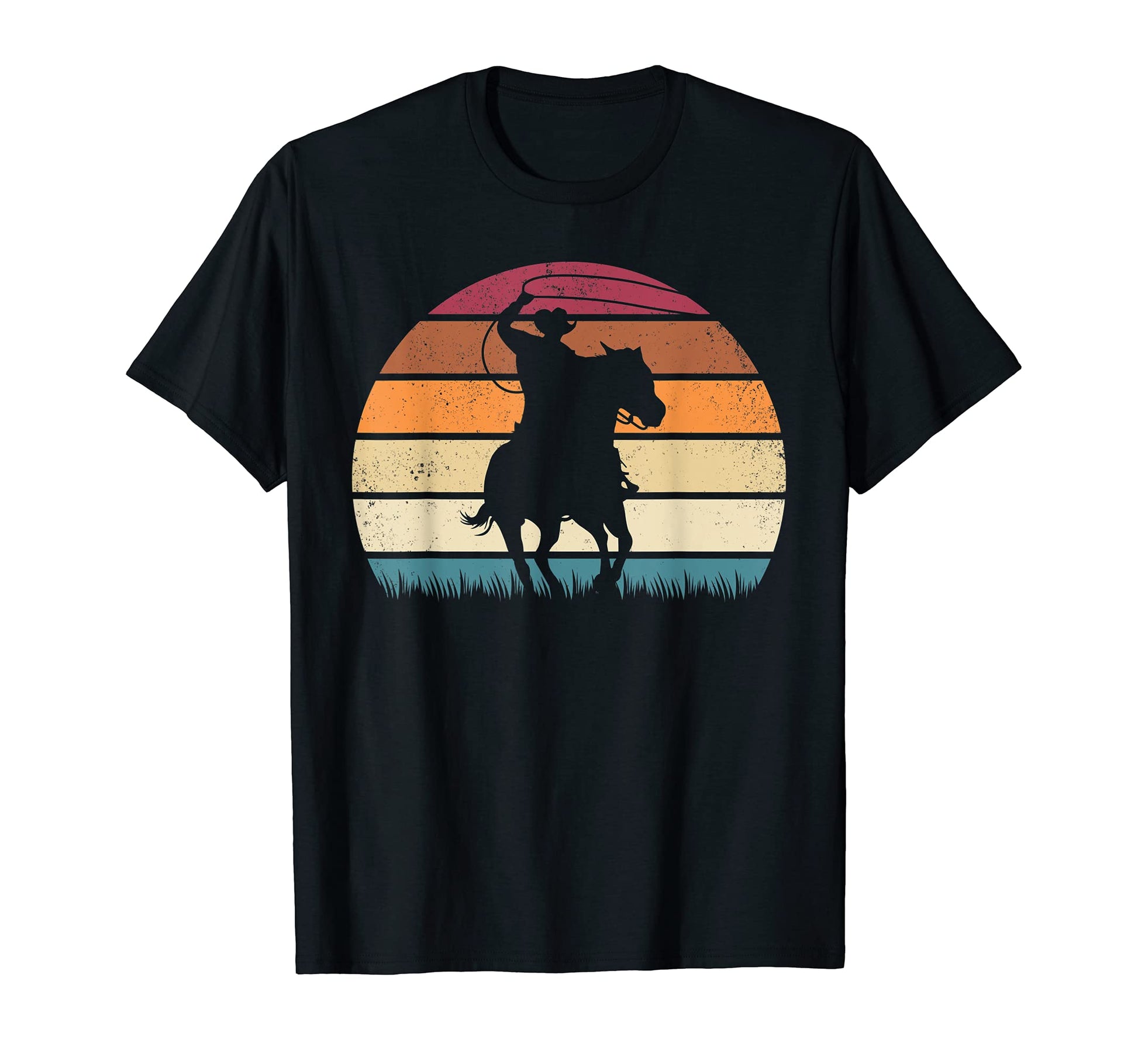 Western Texas Horse Riding Cowboy T-Shirt - Custom Art Print for Adults - T-Shirt, Sweatshirt, Hoodie