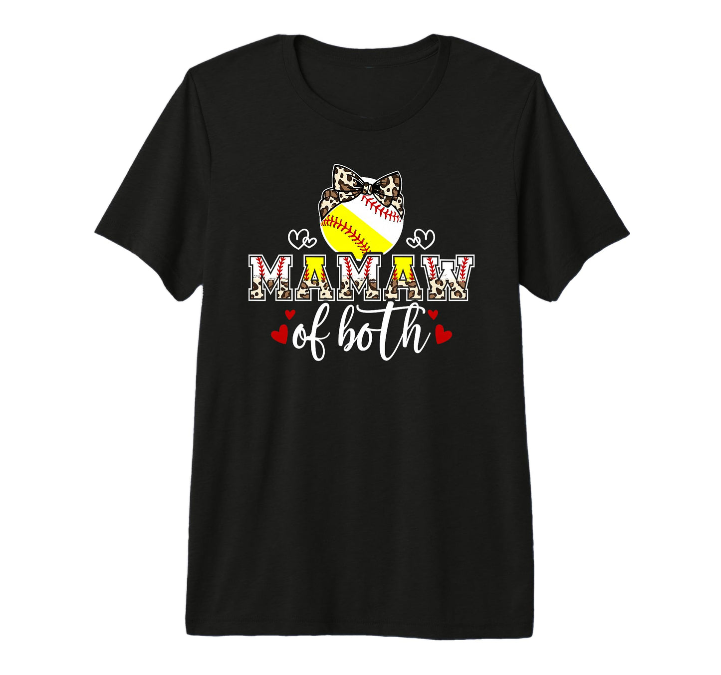 Mamaw Both Leopard Softball Baseball T-Shirt - Trendy Graphic Men Women - T-Shirt, Sweatshirt, Hoodie