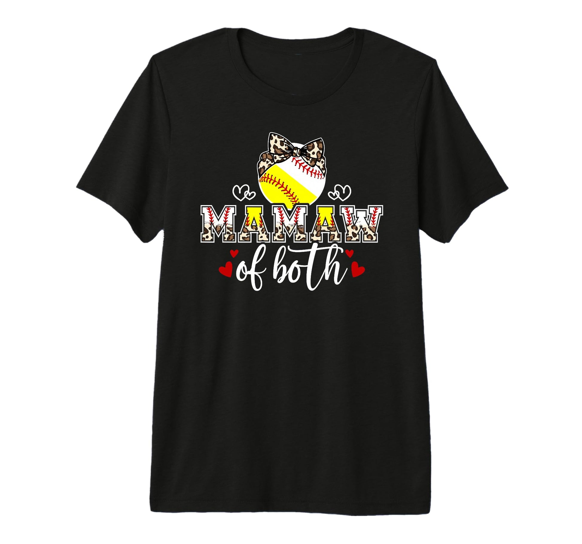 Mamaw Both Leopard Softball Baseball T-Shirt - Trendy Graphic Men Women - T-Shirt, Sweatshirt, Hoodie