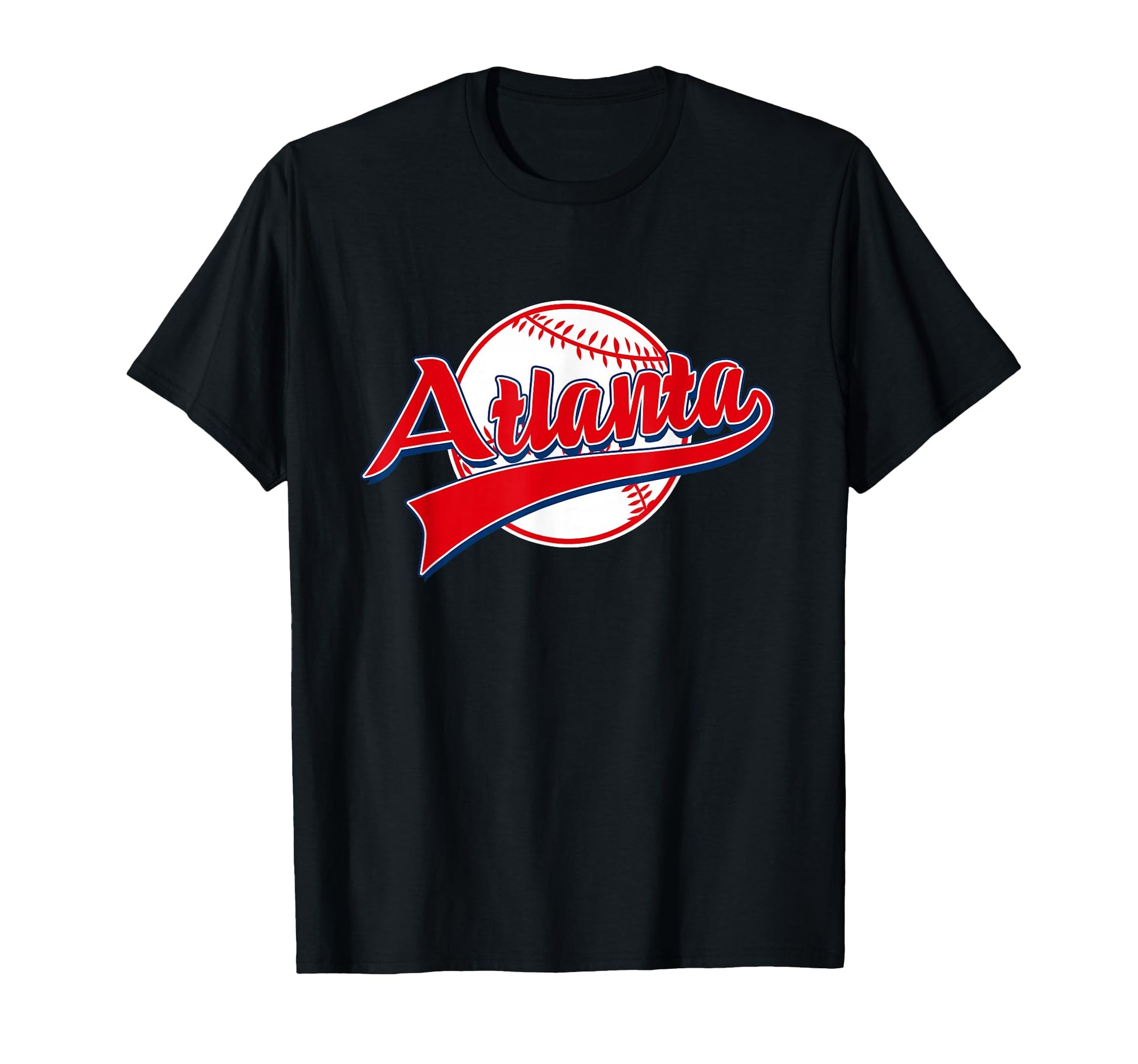 Baseball Player Lover Atlanta Distressed T-Shirt - Novelty Apparel Unisex - T-Shirt, Sweatshirt, Hoodie