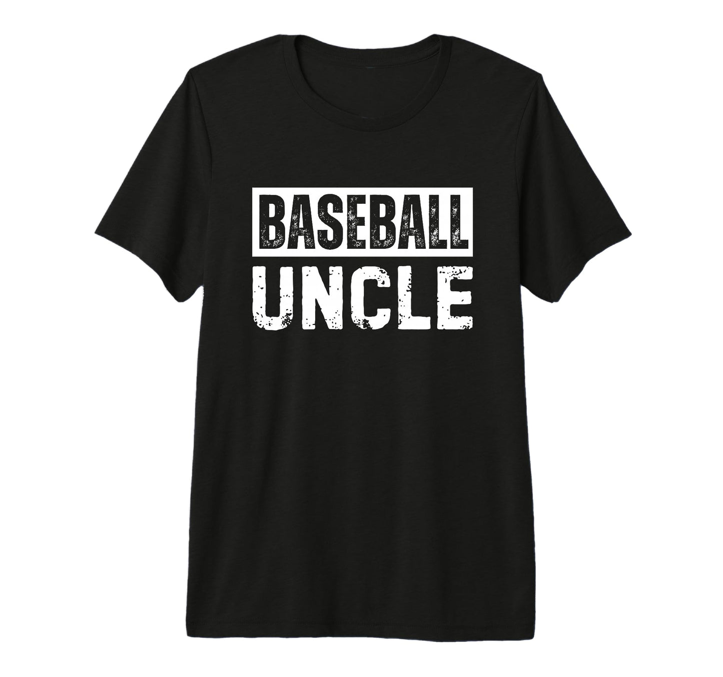 Mens Baseball Uncle Distressed Tri T-Shirt - Novelty Apparel Men Women - T-Shirt, Sweatshirt, Hoodie