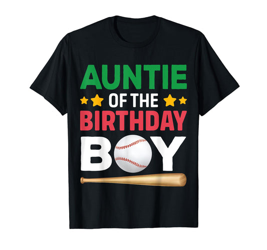 Auntie Birthday Baseball Bday Party T-Shirt - Trendy Graphic Men Women - T-Shirt, Sweatshirt, Hoodie