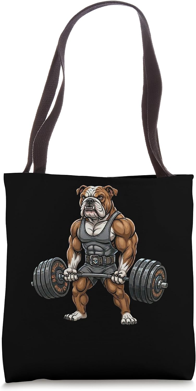 Strong Bulldog Weightlifting Gym Dog - Adult & Kids T-Shirts, Sweatshirts & Hoodies apparel design preview 1