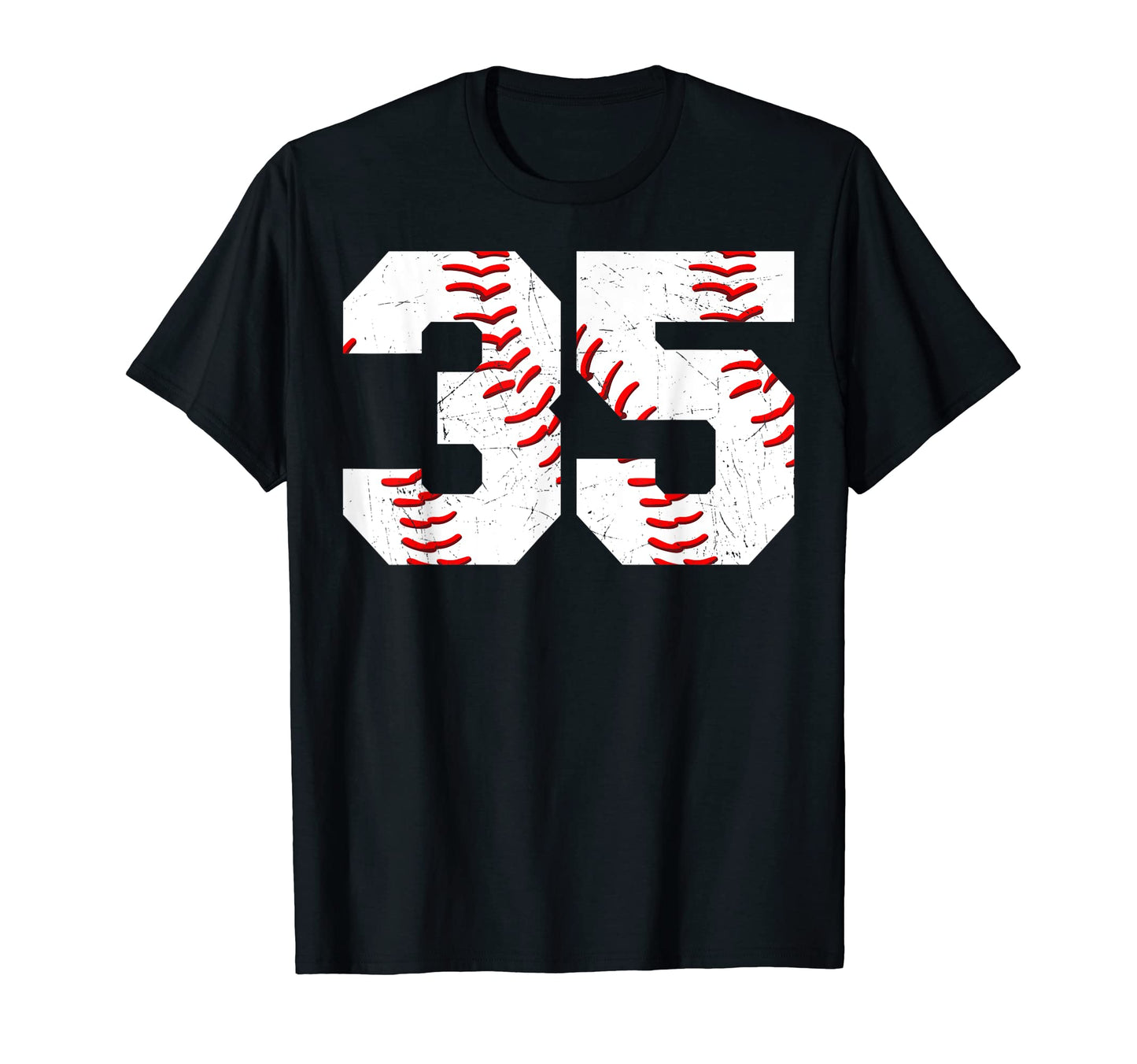 35 Birthday Baseball Theme Bday Party T-Shirt - Custom Art Print Unisex - T-Shirt, Sweatshirt, Hoodie