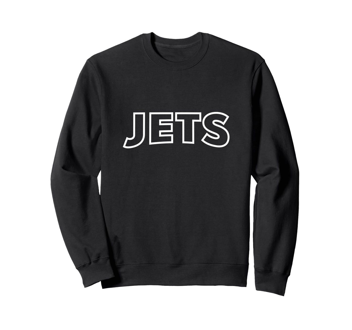 Jets Outlined Typography Sweatshirt - Aesthetic Graphic for Adults - T-Shirt, Sweatshirt, Hoodie