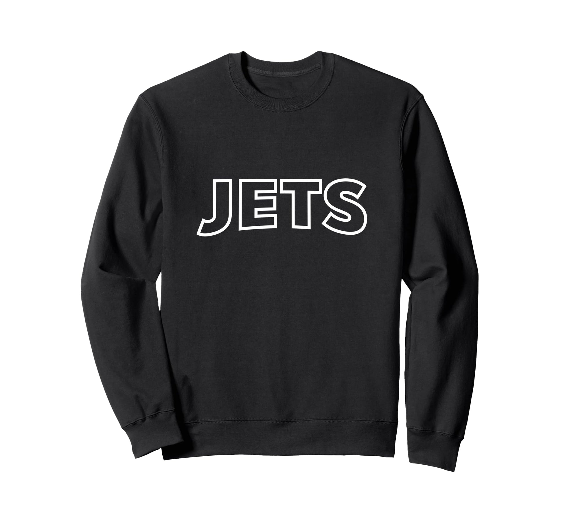 Jets Outlined Typography Sweatshirt - Aesthetic Graphic for Adults - T-Shirt, Sweatshirt, Hoodie