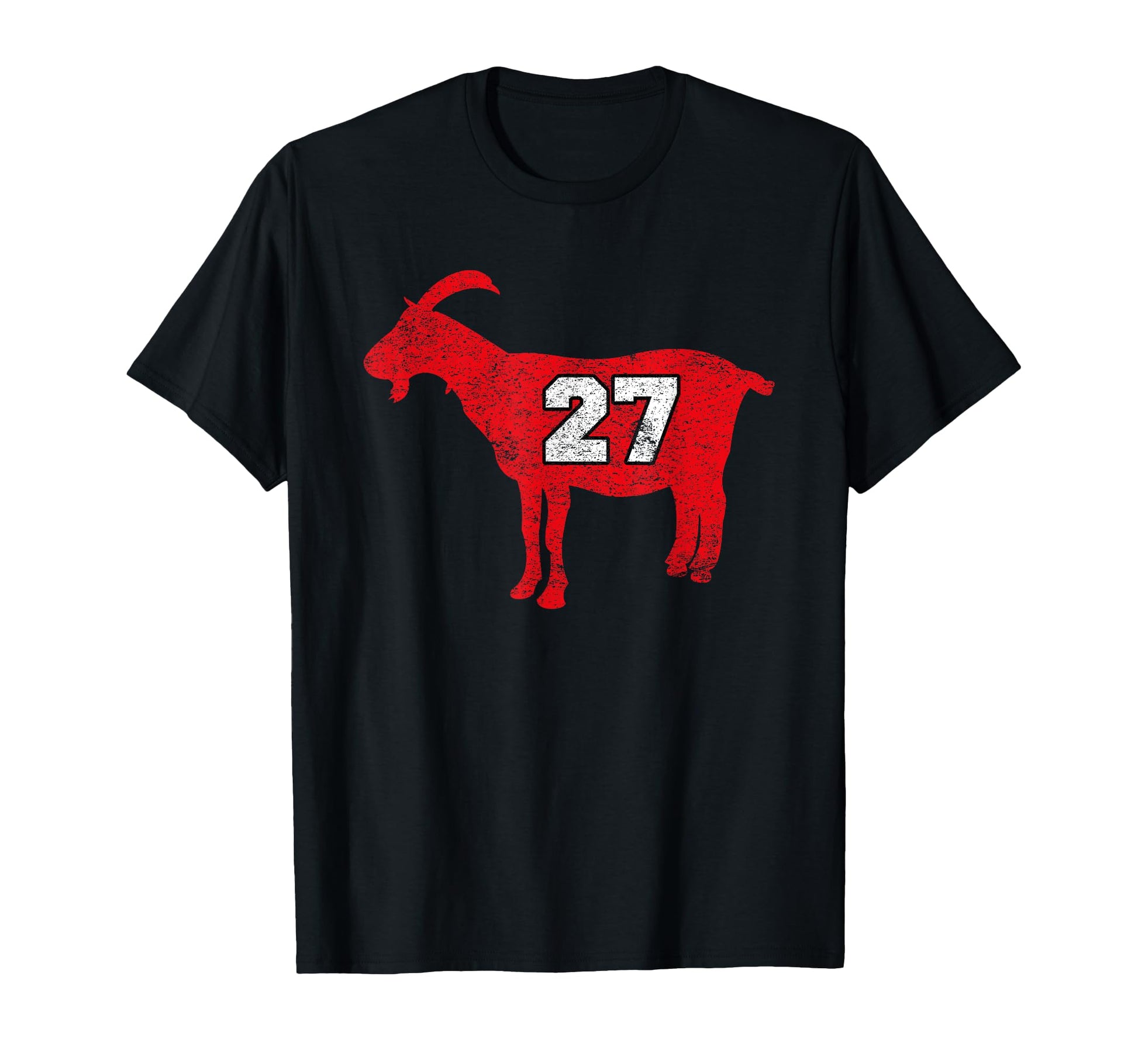 Funny Baseball Goat 27 Distressed T-Shirt - Streetwear Style Men Women - T-Shirt, Sweatshirt, Hoodie