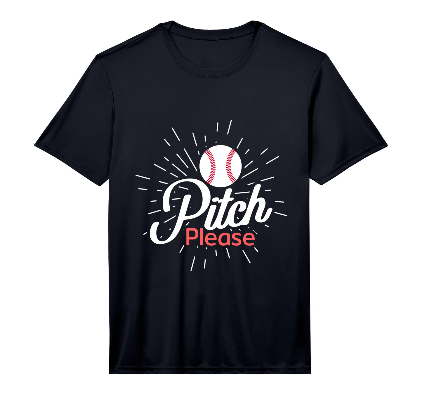 Pitch Please Baseball Player Softball T-Shirt - Trendy Graphic for Adults - T-Shirt, Sweatshirt, Hoodie