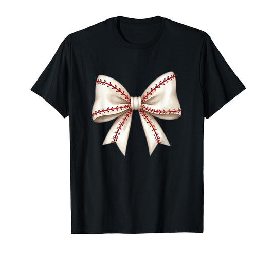 Baseball Coquette Bow Mom Baseball Mama T-Shirt - Novelty Apparel Unisex - T-Shirt, Sweatshirt, Hoodie