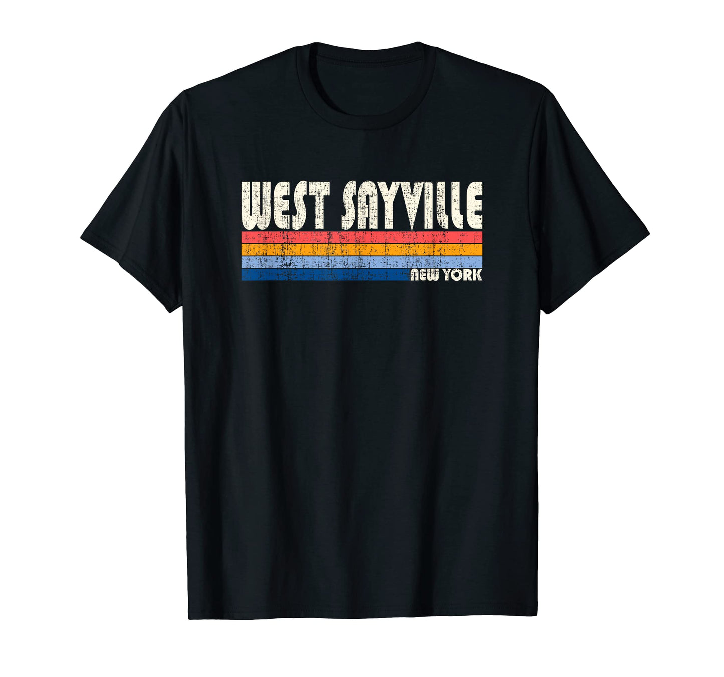70S 80S Hometown West Sayville Ny T-Shirt - Minimalist Print Men Women - T-Shirt, Sweatshirt, Hoodie