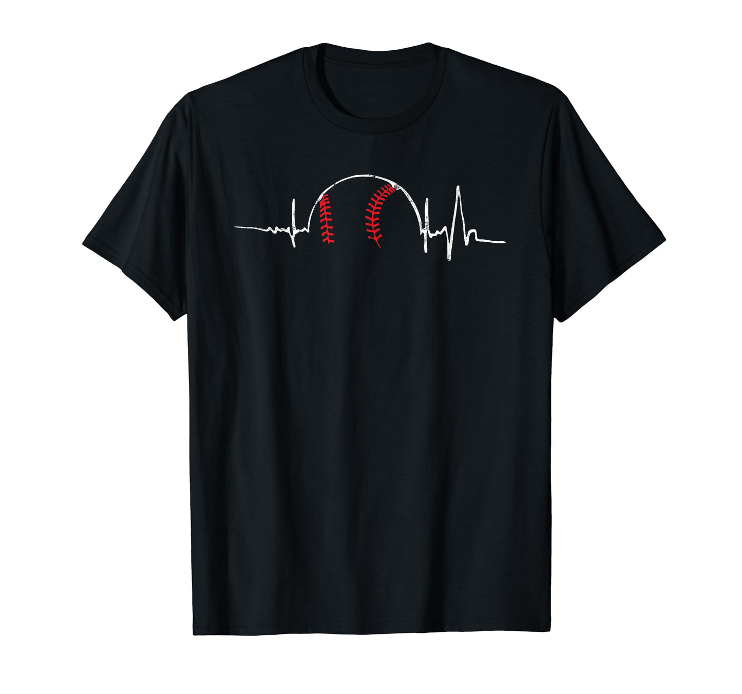 Baseball Softball Teeball Love Heartbeat T-Shirt - Minimalist Print Unisex - T-Shirt, Sweatshirt, Hoodie