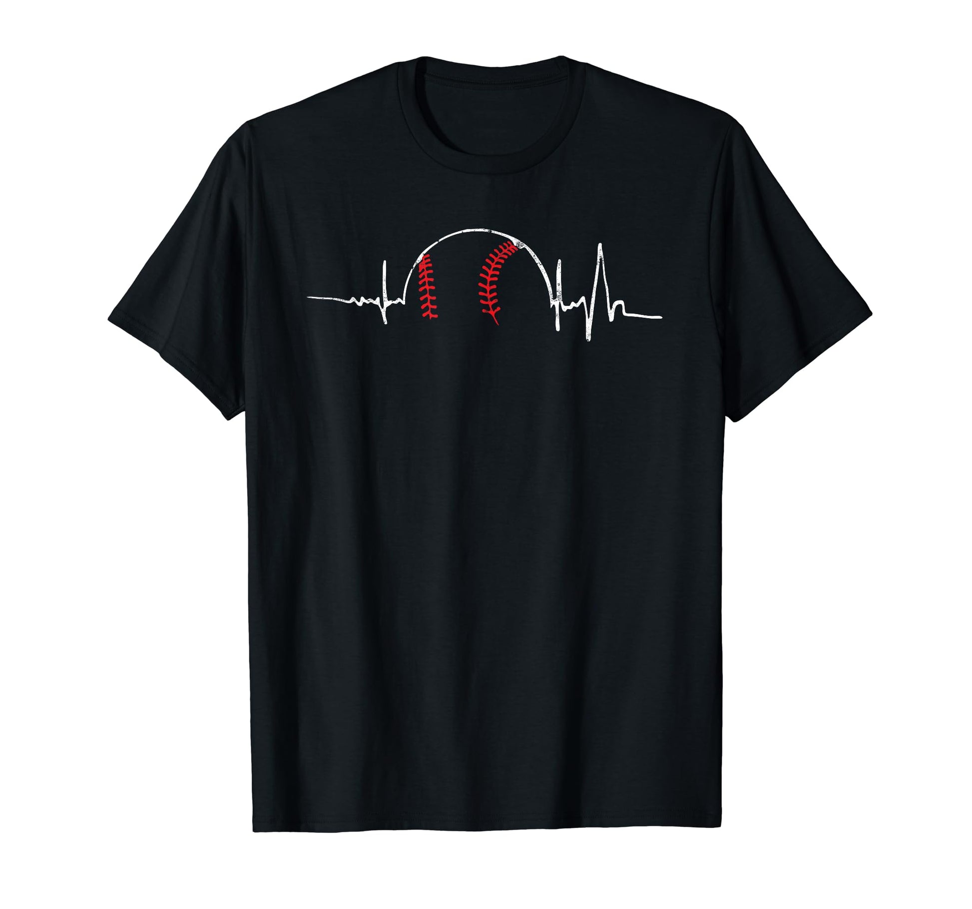 Baseball Softball Teeball Love Heartbeat T-Shirt - Minimalist Print Unisex - T-Shirt, Sweatshirt, Hoodie
