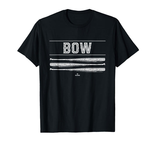 Baseball Bat Gameday Kristofer Bow T-Shirt - Minimalist Print Men Women - T-Shirt, Sweatshirt, Hoodie