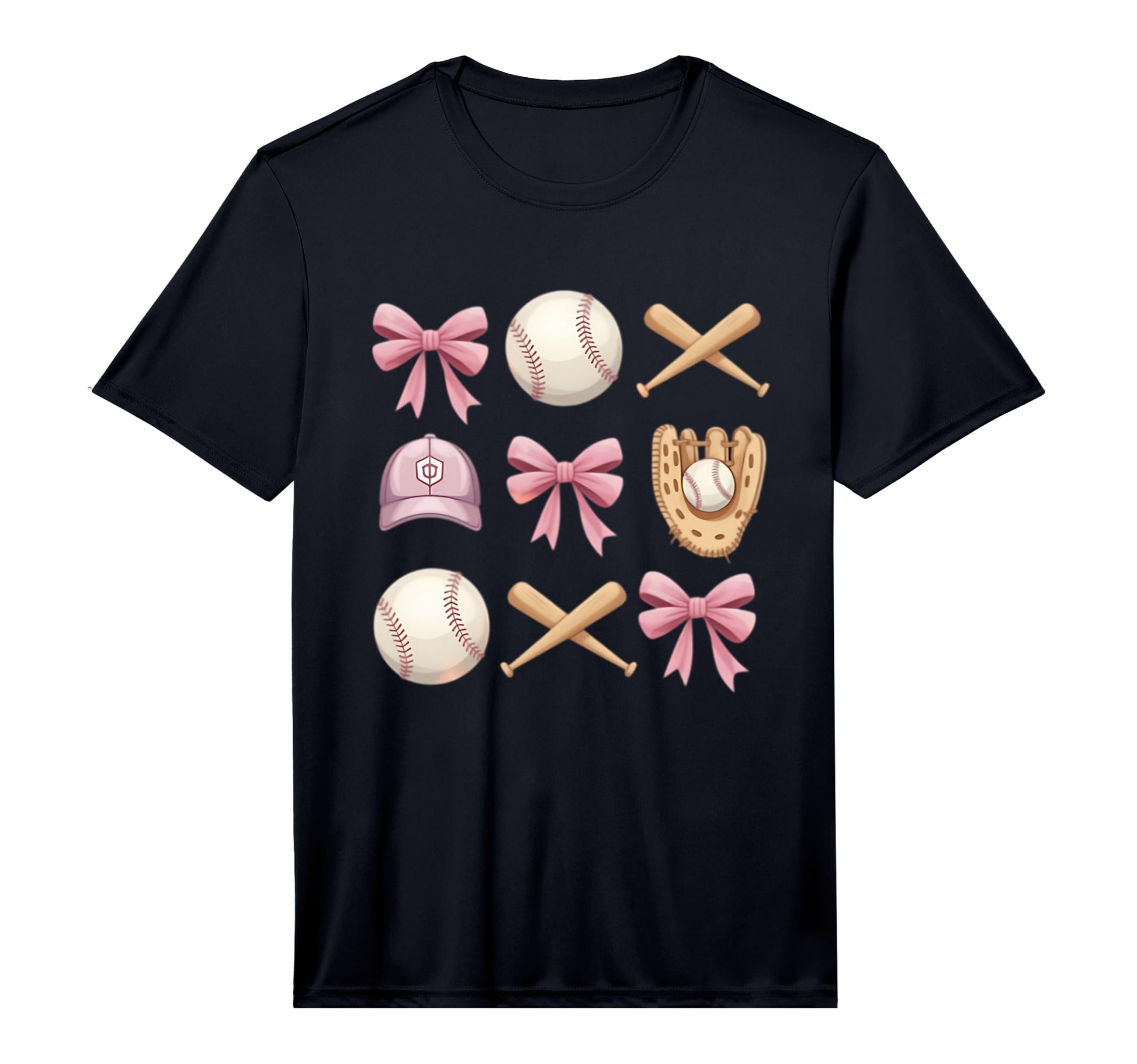Baseball Coquette Bow Mom Sister T-Shirt - Trendy Graphic for Adults - T-Shirt, Sweatshirt, Hoodie