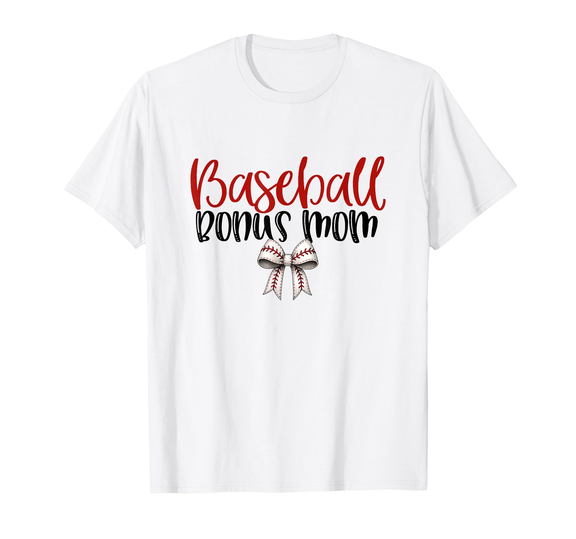 Baseball Bonus Mom Coquette Bow Game T-Shirt - Minimalist Print Men Women - T-Shirt, Sweatshirt, Hoodie